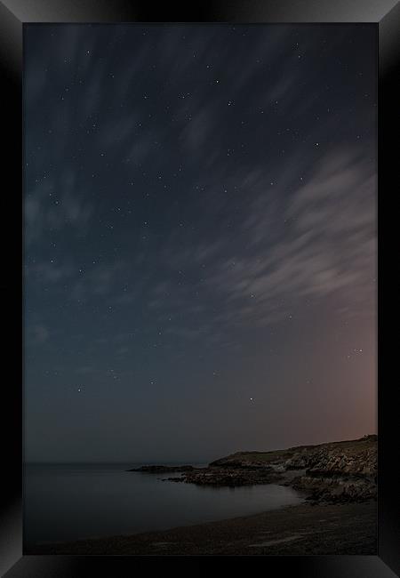 Midnight at Cemlyn Bay Framed Print by Natures' Canvas: Wall Art  & Prints by Andy Astbury