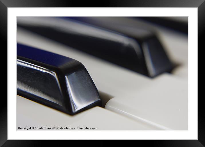 Piano Keys Framed Mounted Print by Nicola Clark