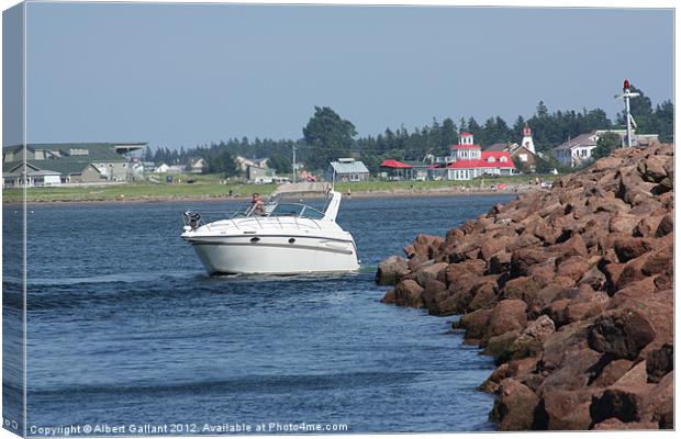 Nice Boat Canvas Print by Albert Gallant