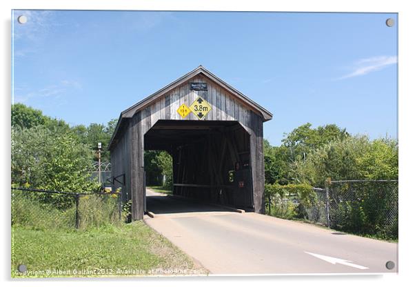 Covered Bridge Acrylic by Albert Gallant