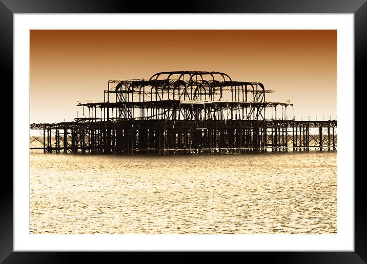 west Pier Brighton Framed Mounted Print by Dean Messenger