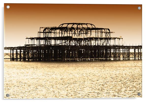 west Pier Brighton Acrylic by Dean Messenger