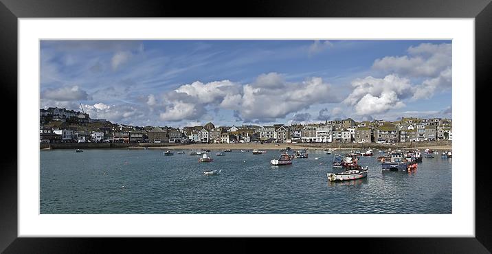 St Ives, Cornwall panorama Framed Mounted Print by mark humpage