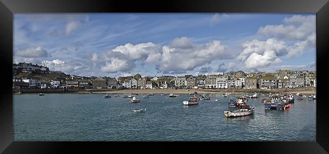 St Ives, Cornwall panorama Framed Print by mark humpage