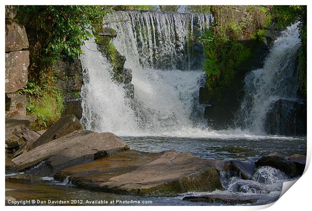 Penllergaer Falls Swansea Print by Dan Davidson