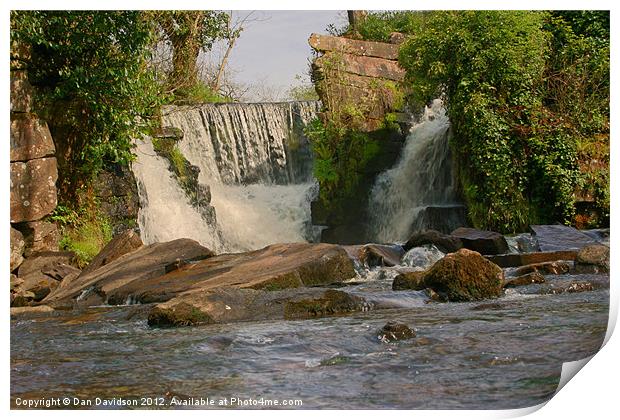 Penllergaer Falls Waterfalls Valley Woods Print by Dan Davidson