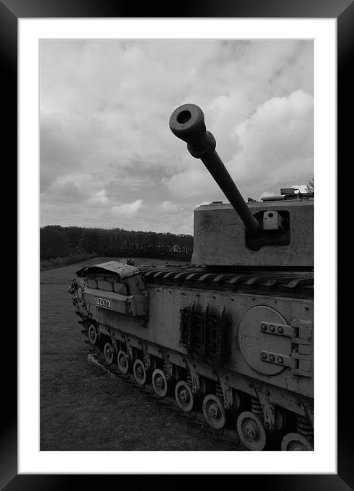 WWII Tank Framed Mounted Print by Adrian Wilkins
