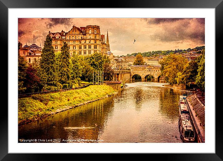Pulteney Bridge Framed Mounted Print by Chris Lord