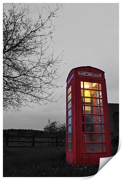 The big Red phone Box Print by Steven Murphy