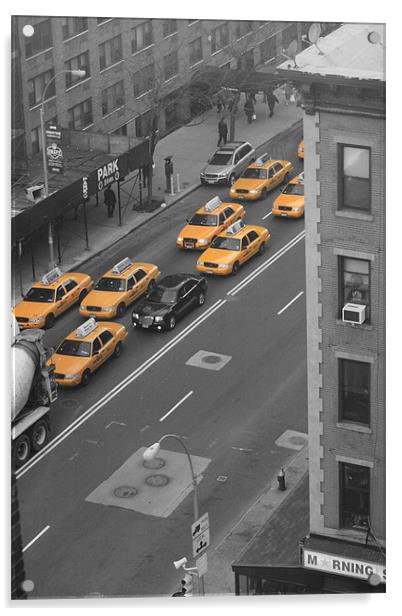 NYC's Yellow Queue Acrylic by  Orchard