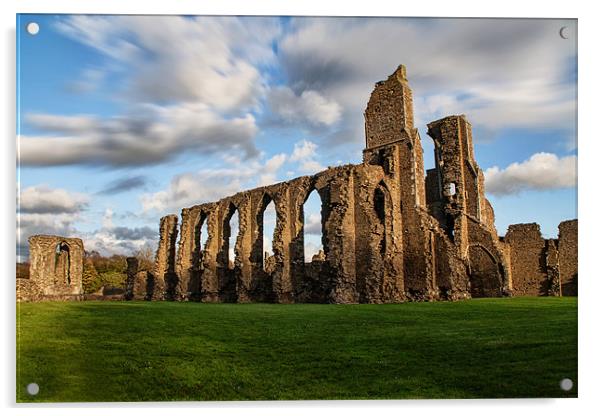 Neath Abbey Ruins Acrylic by Julie Hoddinott
