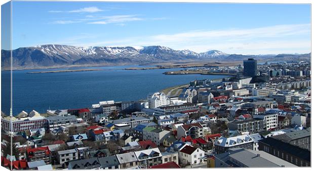 View over Reykjavik Canvas Print by Isla Sault