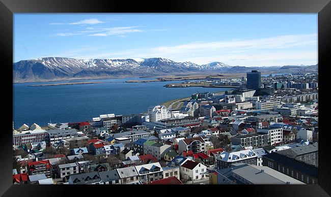 View over Reykjavik Framed Print by Isla Sault