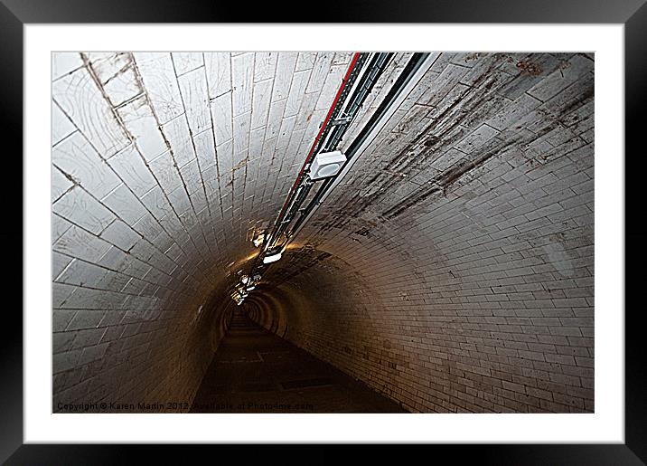 Thames Foot Tunnel Framed Mounted Print by Karen Martin