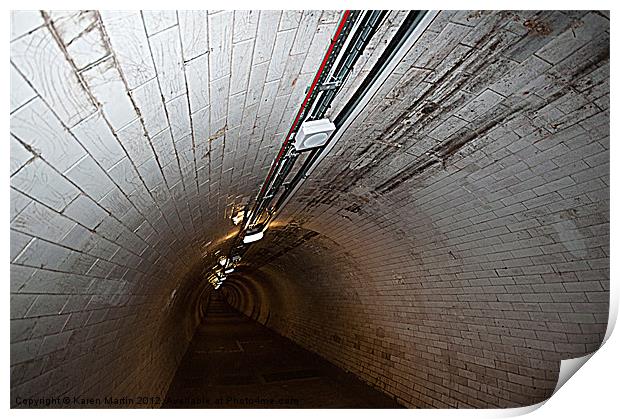 Thames Foot Tunnel Print by Karen Martin
