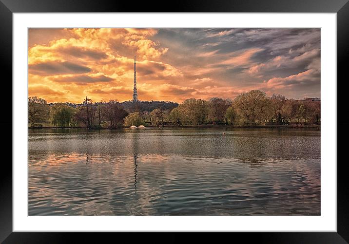 Crystal Palace at Sunset Framed Mounted Print by Dean Messenger