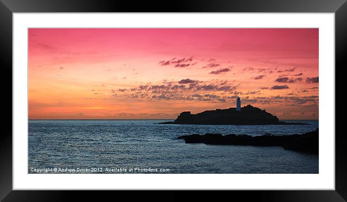 Pink Sky Framed Mounted Print by Andrew Driver