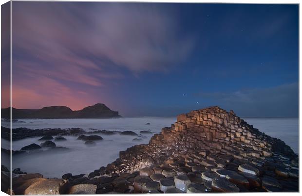 Giants Causeway at Night Canvas Print by Paul Martin
