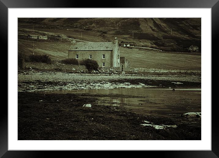the old house on Houton beach Framed Mounted Print by Cameron scott