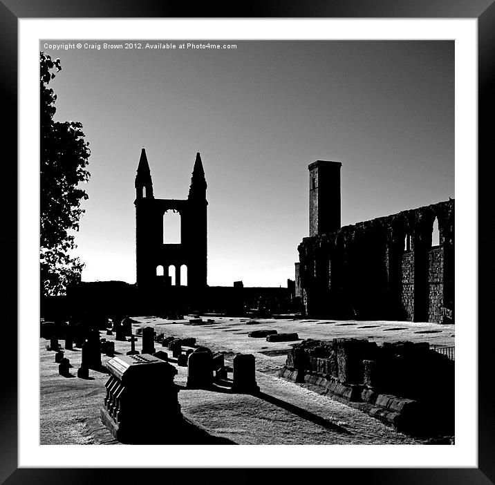 St Andrews Cathedral, Scotland Framed Mounted Print by Craig Brown