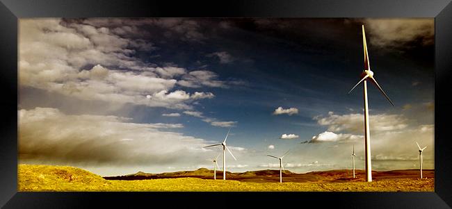 Lochelbank windfarm Framed Print by Kevin Dobie