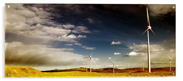 Lochelbank windfarm Acrylic by Kevin Dobie