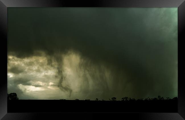 Rain over the way Framed Print by Kevin Dobie