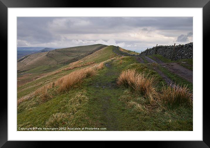 Rushup Edge in the Peak District Framed Mounted Print by Pete Hemington