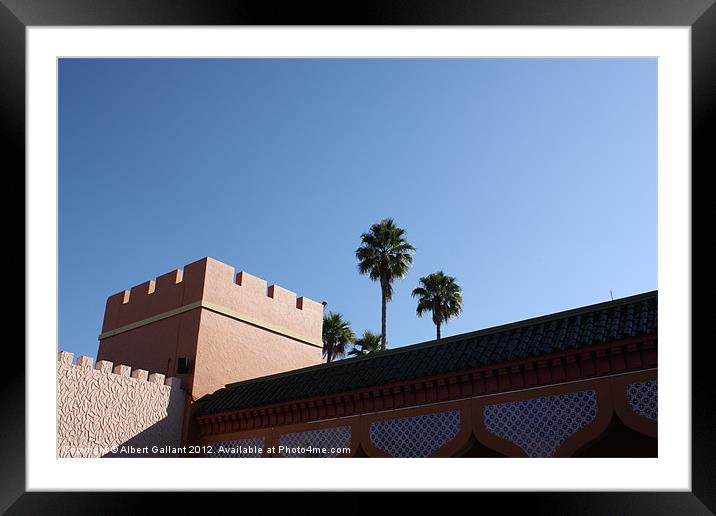 Palm trees Framed Mounted Print by Albert Gallant