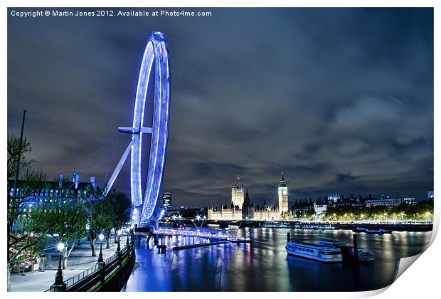 London Eye - Big River Vista Print by K7 Photography