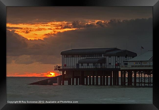 Cromer pier sunrise Framed Print by Roy Scrivener