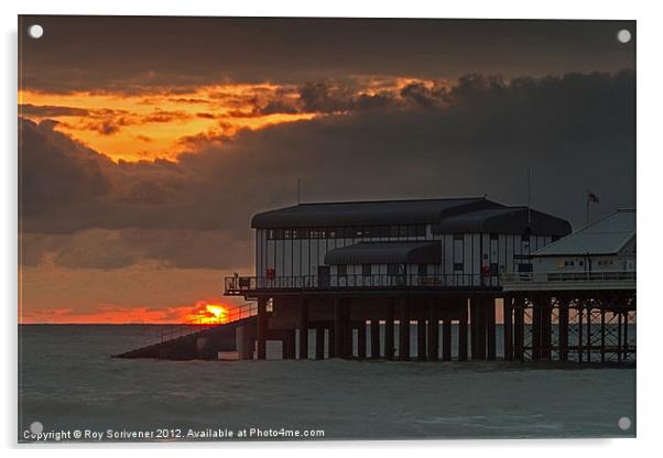 Cromer pier sunrise Acrylic by Roy Scrivener
