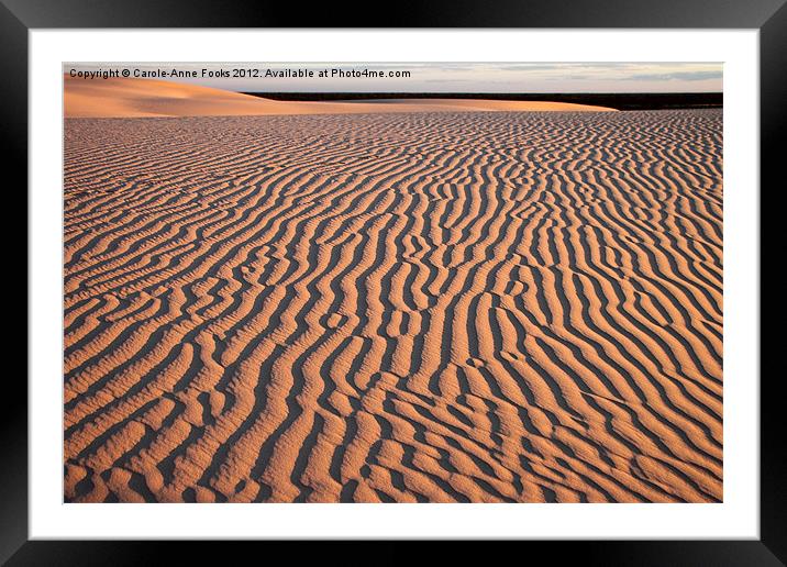 Dunes at Sunrise, Mungo Framed Mounted Print by Carole-Anne Fooks