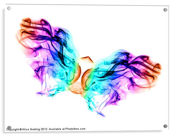 Butterfly in Smoke Acrylic by Alice Gosling