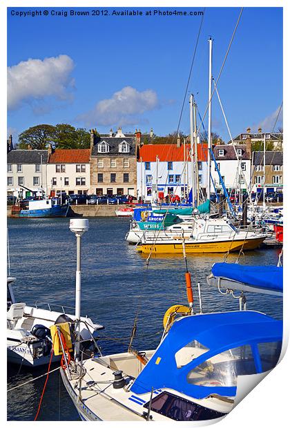 Anstruther Harbour, Scotland Print by Craig Brown