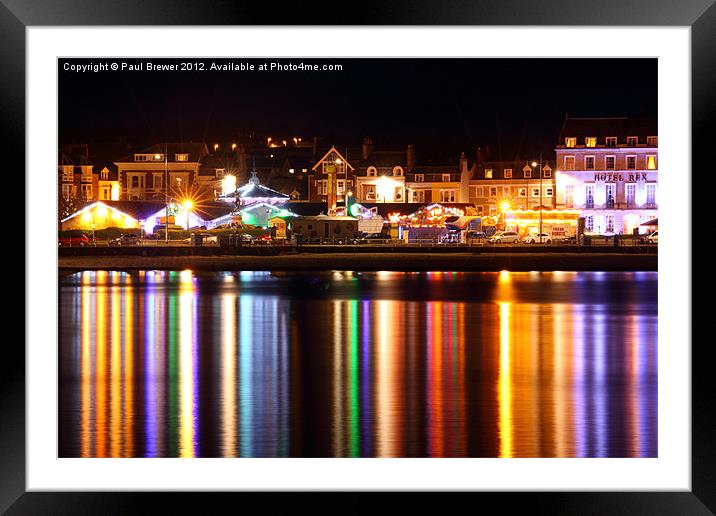 Weymouth Sea Lights Framed Mounted Print by Paul Brewer