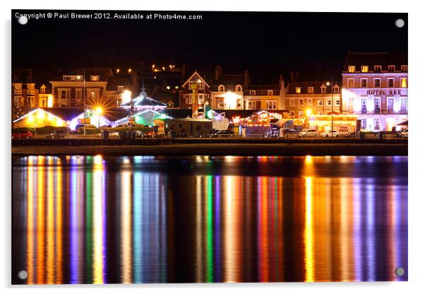 Weymouth Sea Lights Acrylic by Paul Brewer