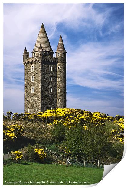 Scrabo Tower, Newtownards, County Down Print by Jane McIlroy