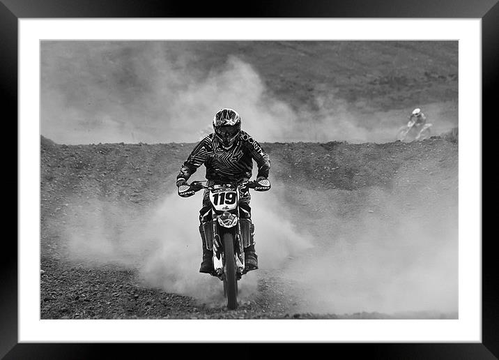 Motocross Framed Mounted Print by Sam Smith