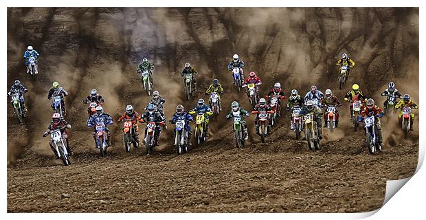 Motocross charge Print by Sam Smith