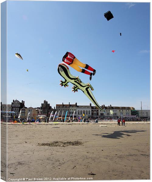 The Kite Has Legs. Canvas Print by Paul Brewer