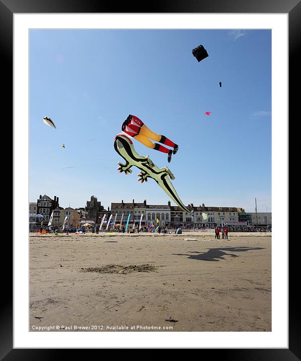 The Kite Has Legs. Framed Mounted Print by Paul Brewer