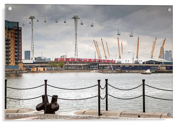 London Docklands Transport Acrylic by Richard Thomas