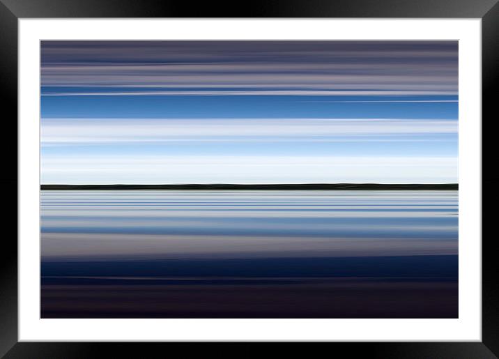 On the water abstract Framed Mounted Print by Gary Eason
