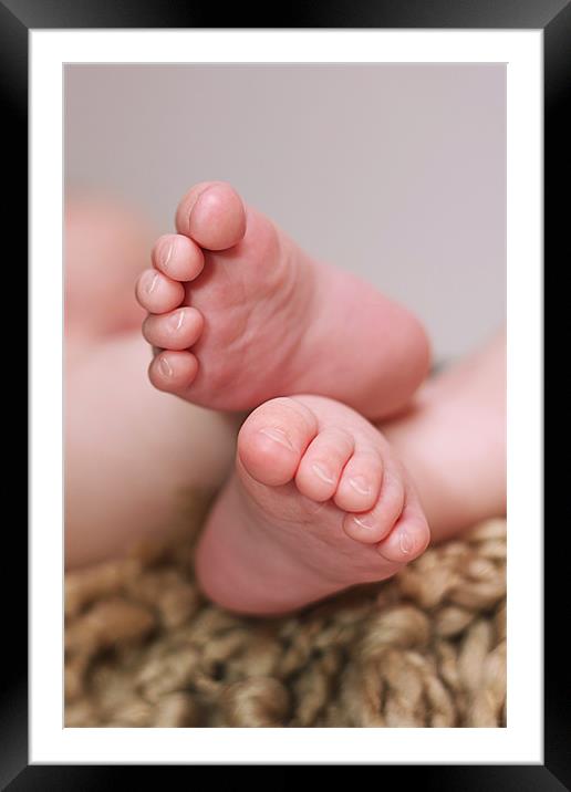 Baby Feet Framed Mounted Print by Philip Dunk