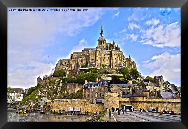 mont saint michel Framed Print by keith sutton