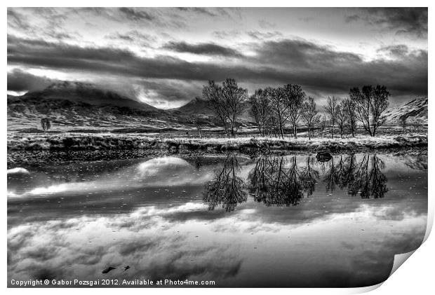 Rannoch Moor, Glencoe, Scotland Print by Gabor Pozsgai