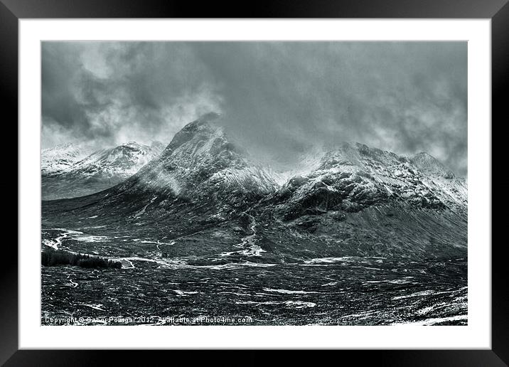 Buachaille Etive Mor in winter, Scotland Framed Mounted Print by Gabor Pozsgai