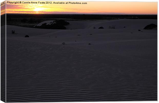 The Moment of Sunrise at Mungo Canvas Print by Carole-Anne Fooks
