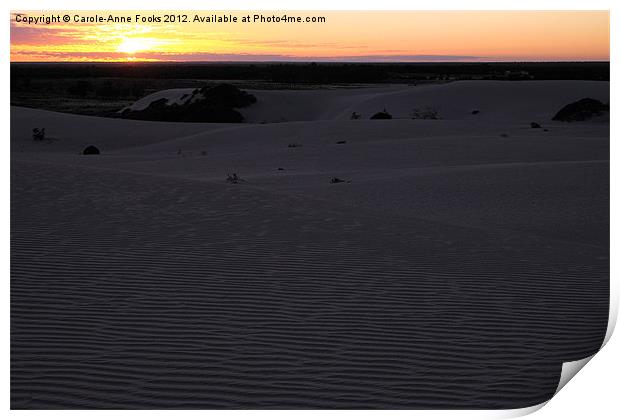 The Moment of Sunrise at Mungo Print by Carole-Anne Fooks